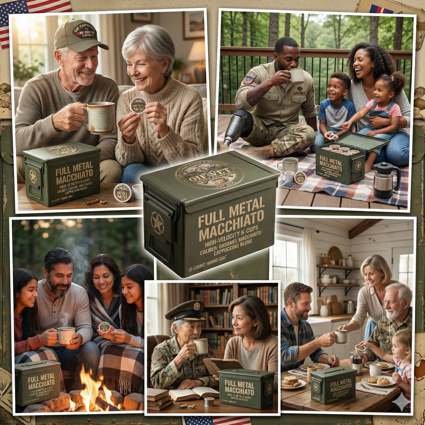 FULL METAL MACCHIATO AMMO CAN (12 K CUPS)