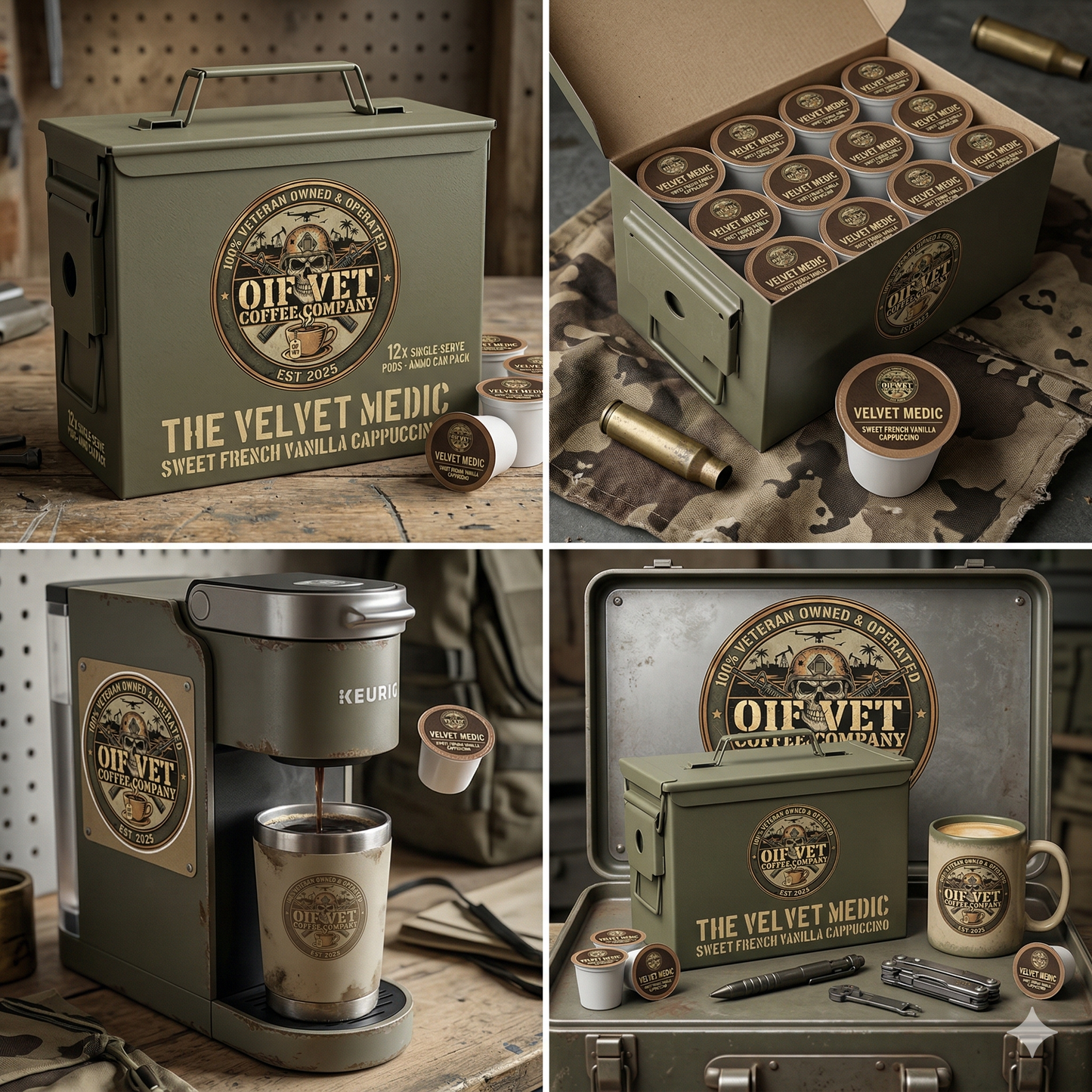 THE VELVET MEDIC AMMO CAN (12 K CUPS)