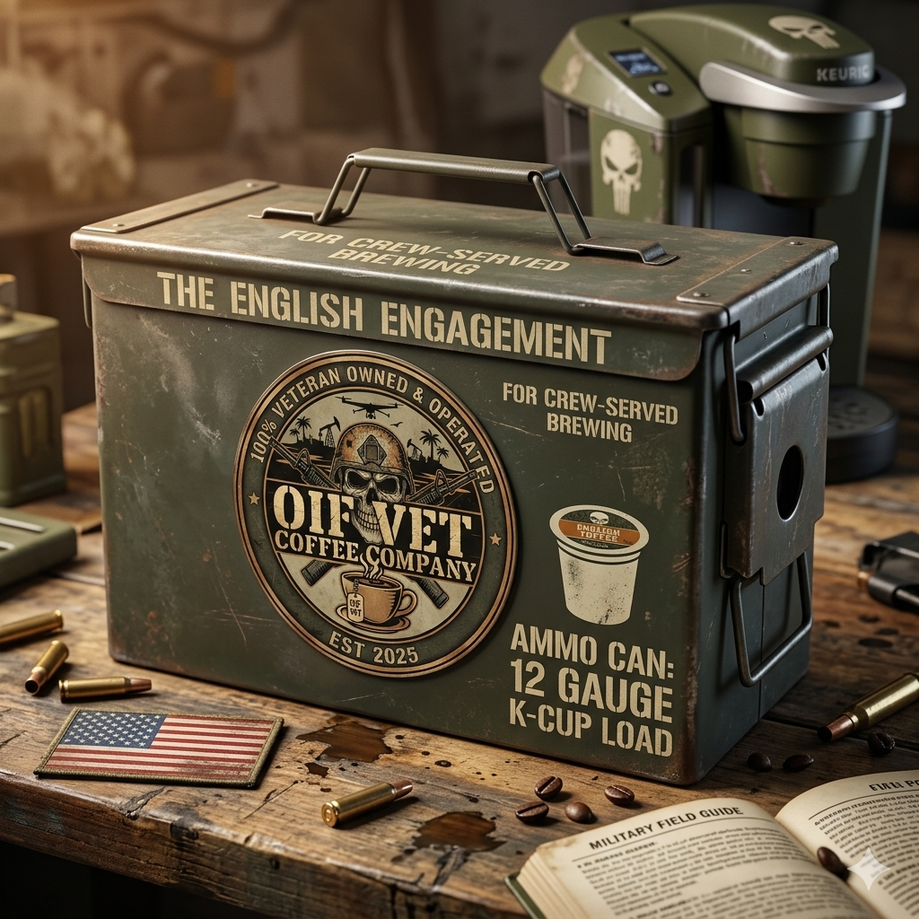 THE ENGLISH ENGAGEMENT AMMO CAN (12 K CUPS)