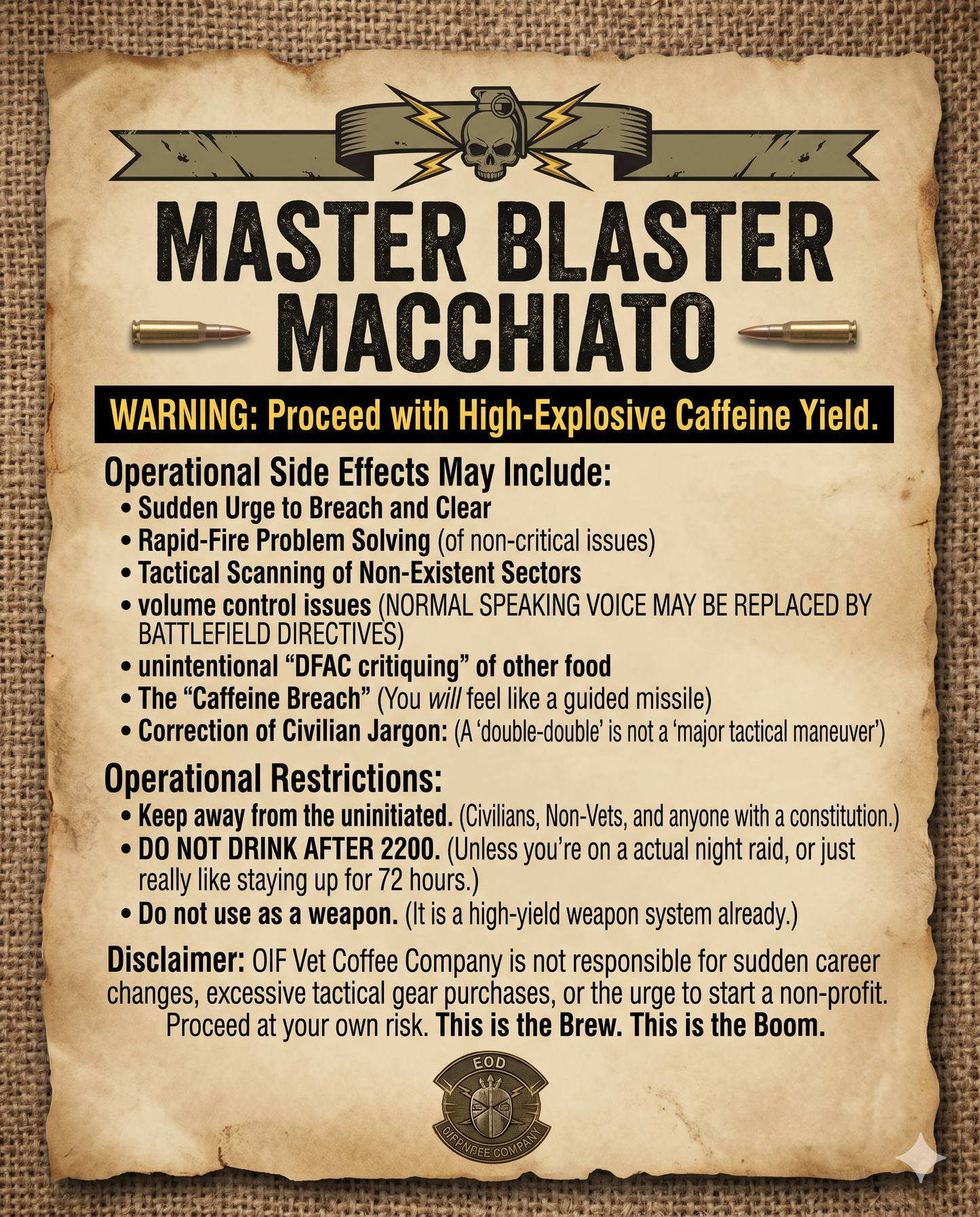 Master Blaster Macchiato: The "Wake the F*ck Up" Blend