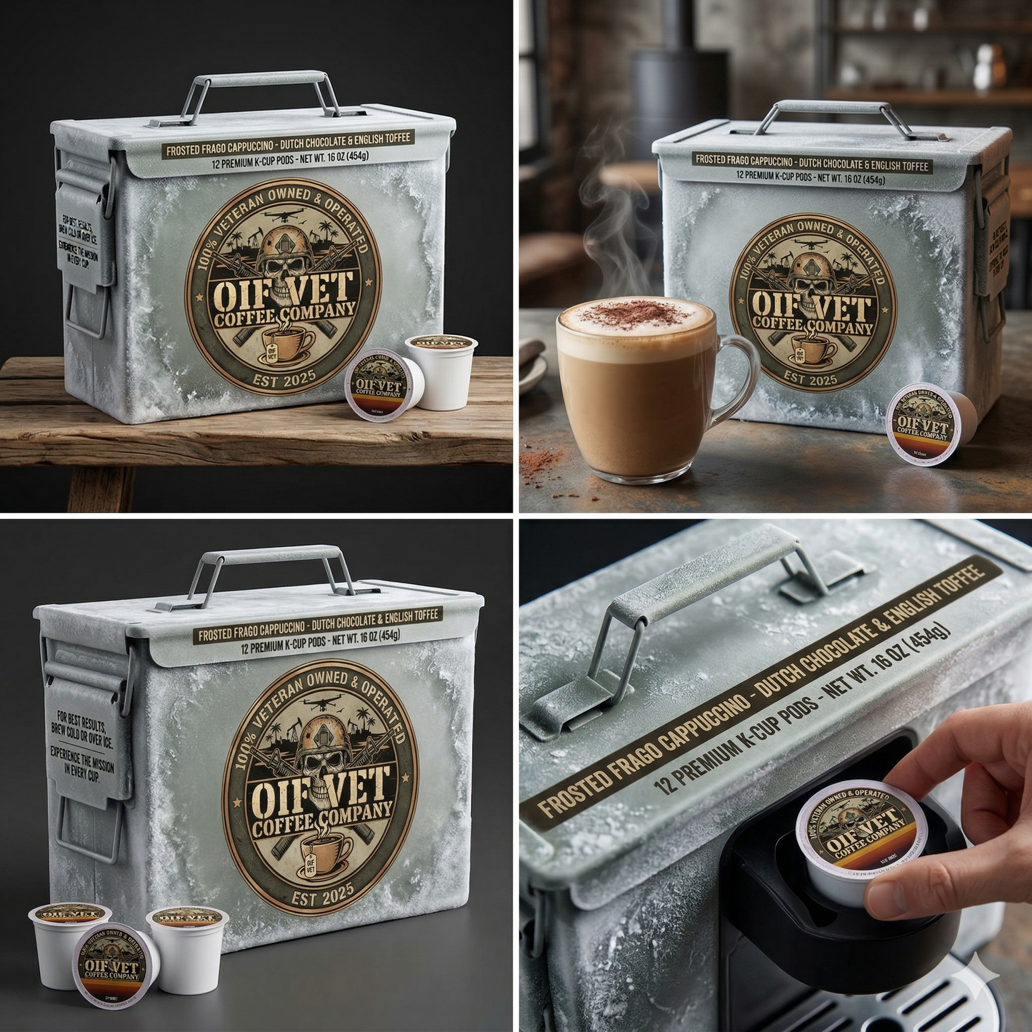 FROSTED FRAGO AMMO CAN (12 K CUPS)