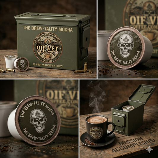 THE BREW-TALITY MOCHA AMMO CAN (12 K CUPS)